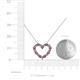 5 - Zayna 2.00 mm Round Rhodolite Garnet and Lab Grown Diamond Heart Pendant 