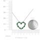 5 - Zayna 2.00 mm Round Emerald and Lab Grown Diamond Heart Pendant 