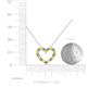 5 - Zayna 2.00 mm Round Yellow Sapphire and Lab Grown Diamond Heart Pendant 