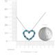 5 - Zayna 2.00 mm Round London Blue Topaz and Lab Grown Diamond Heart Pendant 