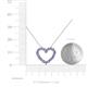 5 - Zayna 2.00 mm Round Tanzanite and Lab Grown Diamond Heart Pendant 