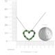 5 - Zayna 2.00 mm Round Green Garnet and Lab Grown Diamond Heart Pendant 