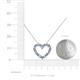 5 - Zayna 2.00 mm Round Aquamarine and Lab Grown Diamond Heart Pendant 