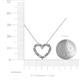 5 - Zayna 2.00 mm Round Aquamarine and Lab Grown Diamond Heart Pendant 