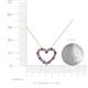 5 - Zayna 2.00 mm Round Amethyst and Lab Grown Diamond Heart Pendant 