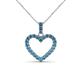 2 - Zylah Blue Topaz Heart Pendant 