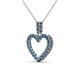 3 - Zylah Blue Topaz Heart Pendant 