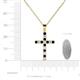 5 - Aja Blue Sapphire and Diamond Cross Pendant 