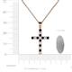 5 - Aja Blue Sapphire and Diamond Cross Pendant 