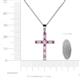 5 - Aja Pink Sapphire and Diamond Cross Pendant 