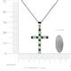 5 - Aja Green Garnet and Diamond Cross Pendant 