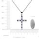 5 - Aja Iolite and Diamond Cross Pendant 