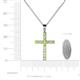 5 - Aja Peridot and Diamond Cross Pendant 