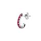 1 - Zena 0.23 ctw Ruby (1.80 mm) Single Half Hoop Huggie Earring 