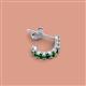 2 - Zena 0.16 ctw Emerald (1.80 mm) Single Half Hoop Huggie Earring 
