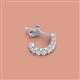 2 - Zena 0.23 ctw White Sapphire (1.80 mm) Single Half Hoop Huggie Earring 