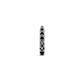 3 - Zena 0.24 ctw Black Diamond (1.80 mm) Single Half Hoop Huggie Earring 