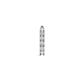 3 - Zena 0.23 ctw White Sapphire (1.80 mm) Single Half Hoop Huggie Earring 