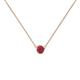 1 - Merilyn 3.00 mm Round Ruby Bezel Set Solitaire Pendant 