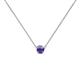 1 - Merilyn 3.00 mm Round Iolite Bezel Set Solitaire Pendant 