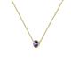 2 - Merilyn 3.00 mm Round Iolite Bezel Set Solitaire Pendant 