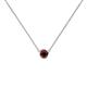 1 - Merilyn 3.00 mm Round Red Garnet Bezel Set Solitaire Pendant 