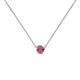 1 - Merilyn 3.00 mm Round Rhodolite Garnet Bezel Set Solitaire Pendant 