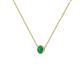 2 - Merilyn 3.00 mm Round Emerald Bezel Set Solitaire Pendant 