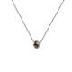 2 - Merilyn 3.00 mm Round Smoky Quartz Bezel Set Solitaire Pendant 