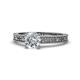 1 - Florian Classic 6.50 mm Round Forever Briiliant Moissanite Solitaire Engagement Ring 