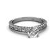 3 - Florian Classic 6.50 mm Round Forever Briiliant Moissanite Solitaire Engagement Ring 