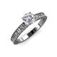 4 - Florian Classic 6.50 mm Round Forever Briiliant Moissanite Solitaire Engagement Ring 