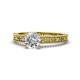 1 - Florian Classic 6.50 mm Round Forever Briiliant Moissanite Solitaire Engagement Ring 