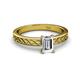 2 - Maren Classic 7x5 mm Emerald Shape Forever Brilliant Moissanite Solitaire Engagement Ring 