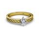 2 - Maren Classic 7x5 mm Pear Shape Forever Brilliant Moissanite Solitaire Engagement Ring 