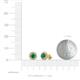 3 - Ayana Round Emerald and Diamond Halo Stud Earrings 