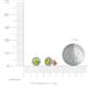 3 - Ayana Round Peridot and Diamond Halo Stud Earrings 