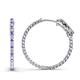 1 - Melissa 2.85 ctw (2.30 mm) Inside Outside Round Tanzanite and Natural Diamond Eternity Hoop Earrings 