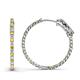 1 - Melissa 2.40 ctw (2.30 mm) Inside Outside Round Citrine and Natural Diamond Eternity Hoop Earrings 