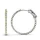 1 - Melissa 16.50 ctw (2.30 mm) Inside Outside Round Peridot and Natural Diamond Eternity Hoop Earrings 