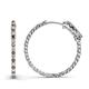 1 - Melissa 2.85 ctw (2.30 mm) Inside Outside Round Smoky Quartz and Natural Diamond Eternity Hoop Earrings 