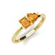 3 - Esther Emerald & Heart Shape Citrine 2 Stone Duo Ring 