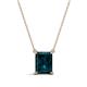 1 - Athena 3.00 ct London Blue Topaz Emerald Shape (9x7 mm) Solitaire Pendant Necklace 