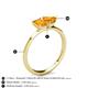 4 - Esther Emerald & Heart Shape Citrine 2 Stone Duo Ring 