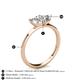 4 - Esther Emerald & Heart Shape Forever Brilliant Moissanite 2 Stone Duo Ring 