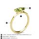 4 - Esther Emerald & Heart Shape Peridot 2 Stone Duo Ring 