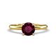 1 - Elodie 6.50 mm Round Rhodolite Garnet Solitaire Engagement Ring 