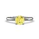 1 - Elodie 6.00 mm Round Lab Created Yellow Sapphire Solitaire Engagement Ring 