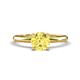 1 - Elodie 6.00 mm Round Lab Created Yellow Sapphire Solitaire Engagement Ring 