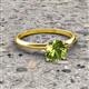 3 - Elodie 6.50 mm Round Peridot Solitaire Engagement Ring 